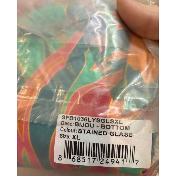 NWT Stone Fox Swim Revolve Inez Top BIJOU Bottom Stained Glass Size Extra Large - Picture 9 of 10